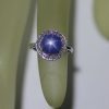 1RSBSD98RG-Natural Star Blue Sapphire ring