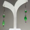 1EJD96RG- Green jadeite earring