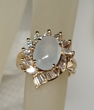 1RJD118RG - Icy jadeite ring