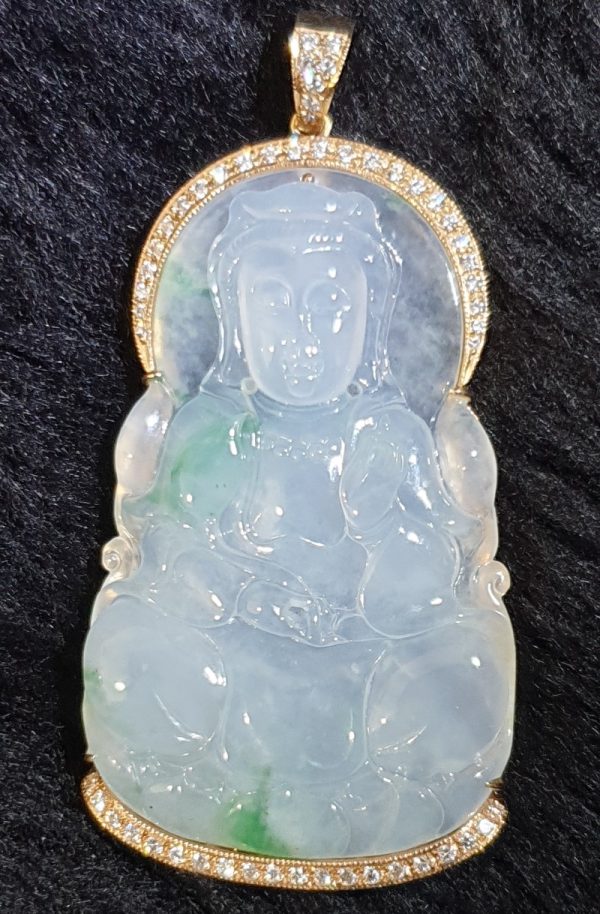 1PJD192RG-Jadeite Pendant 观音菩萨