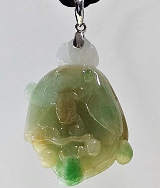 1PJ1071RG-Colorful jadeite pendant ( Lotus Flower)